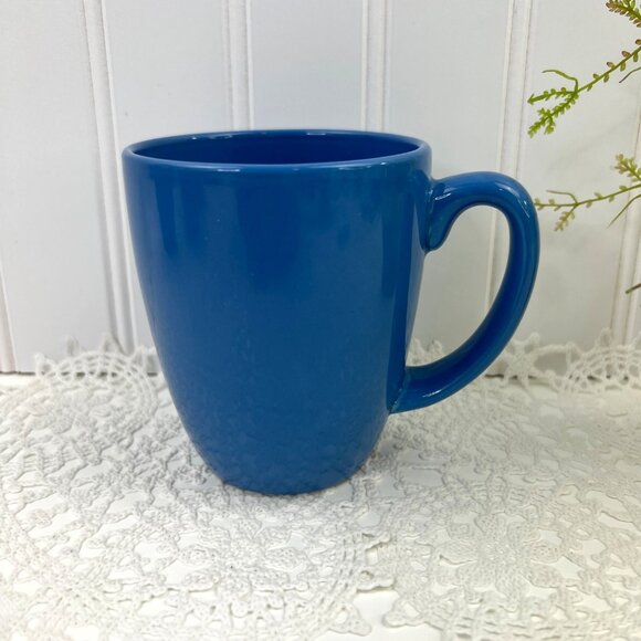 Set Of 4 Corelle Stoneware Coffee Tea Mugs 10 Oz Blue - Picture 4 of 10